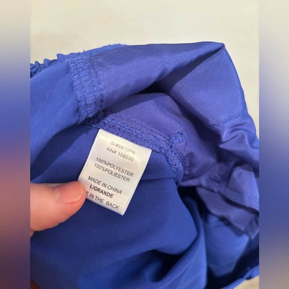 Women’s  Blue Cargo Pants trendy fall bright size large minimal neutral boho - Picture 9 of 16